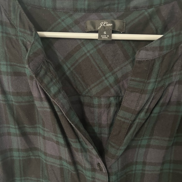 J. Crew Women’s Black Plaid Flannel Top Size Small - Picture 5 of 6